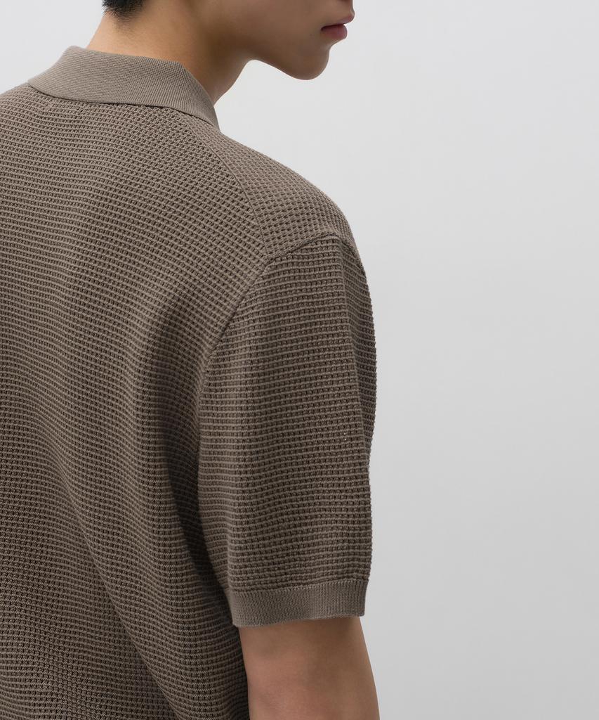 MUSINSA STANDARD Crocheted Knitted Polo Shirt [Light Brown]