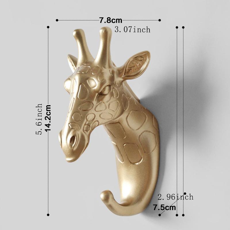 

Wall Hanging Hook Vintage Deer Head Animal For Hanging Clothes Hat Scarf Key Deer Horns Hanger Rack Wall Decoration A6