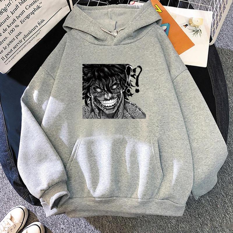2026 Kengan Ashura Jun Sekibayashi Hoodie Japanisches Anime-Muster Gedruckt Herrenbekleidung Harajuku Mode Lässiger Pullover