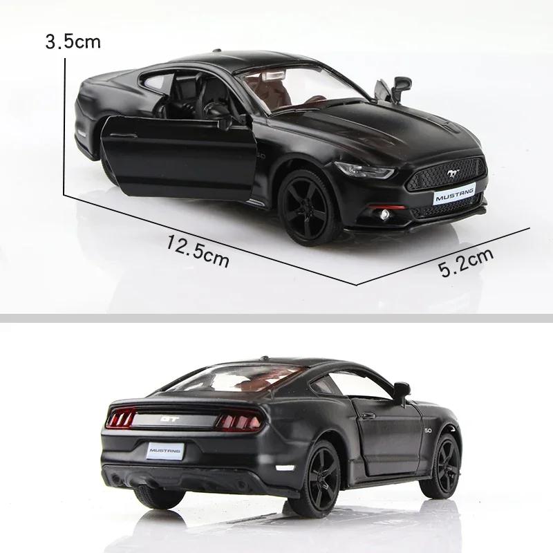 

1:36 Scale Replica 2015 Ford Mustang GT Retro Muscle Car Model Home Office Interior Decor Ornament Kid Boy Xmas Gift Toy матовий чорний колір