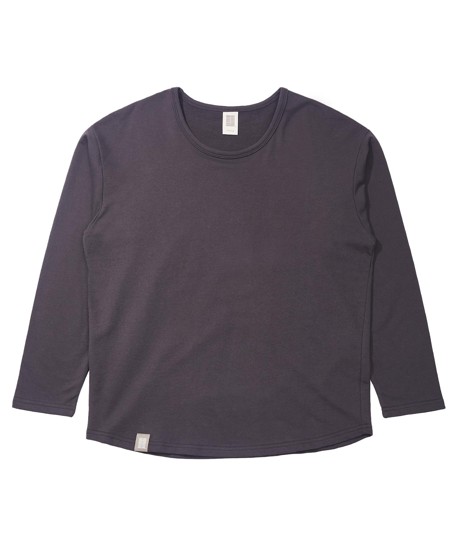 A Nothing Essential Pleat U-Neck Tee (Charcoal) S
