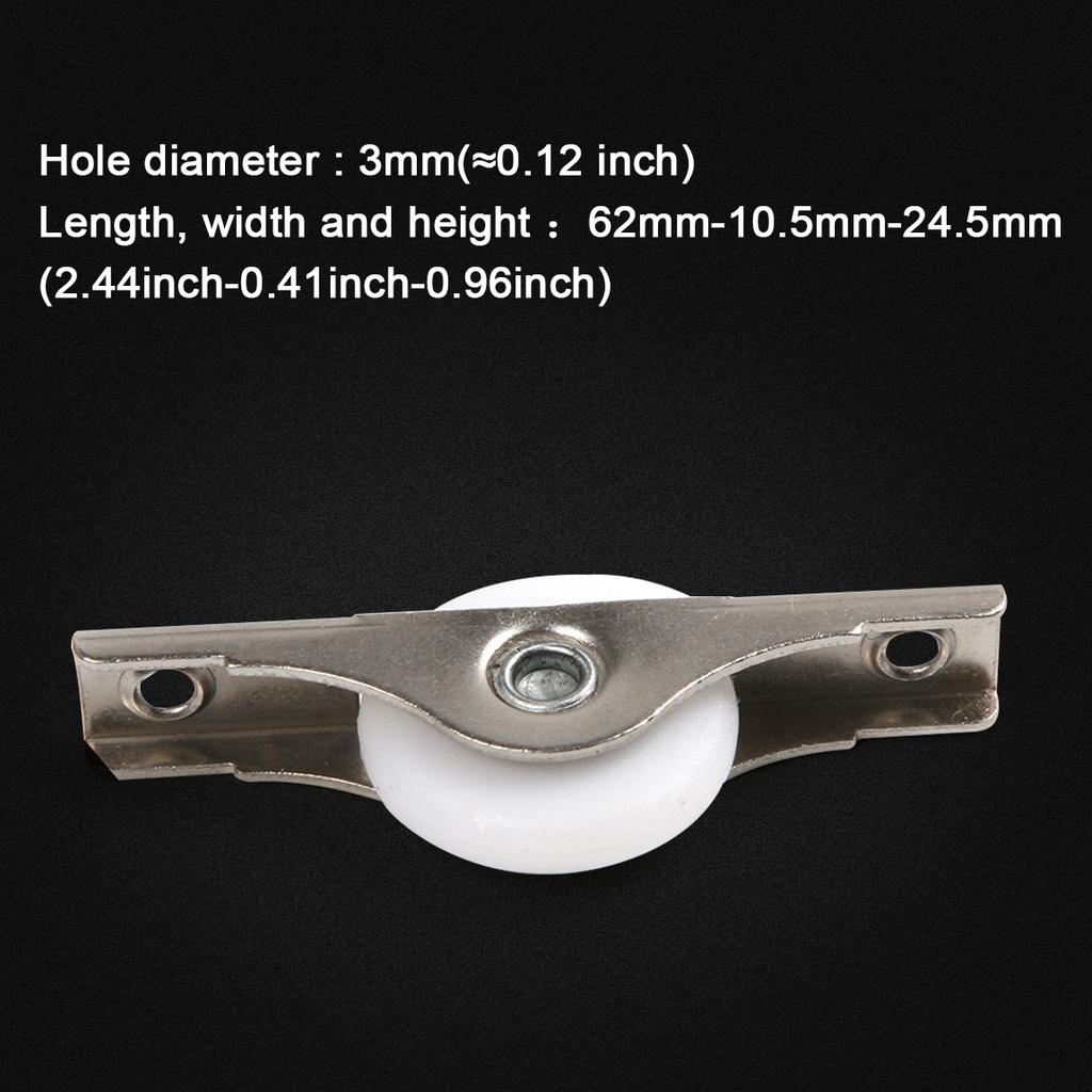 8PCS 25mm Sliding Door Roller Nylon Caster Wheel Pulley Runners for Cabinet Wardrobe Window Furniture Hardware load-bearing 20KG