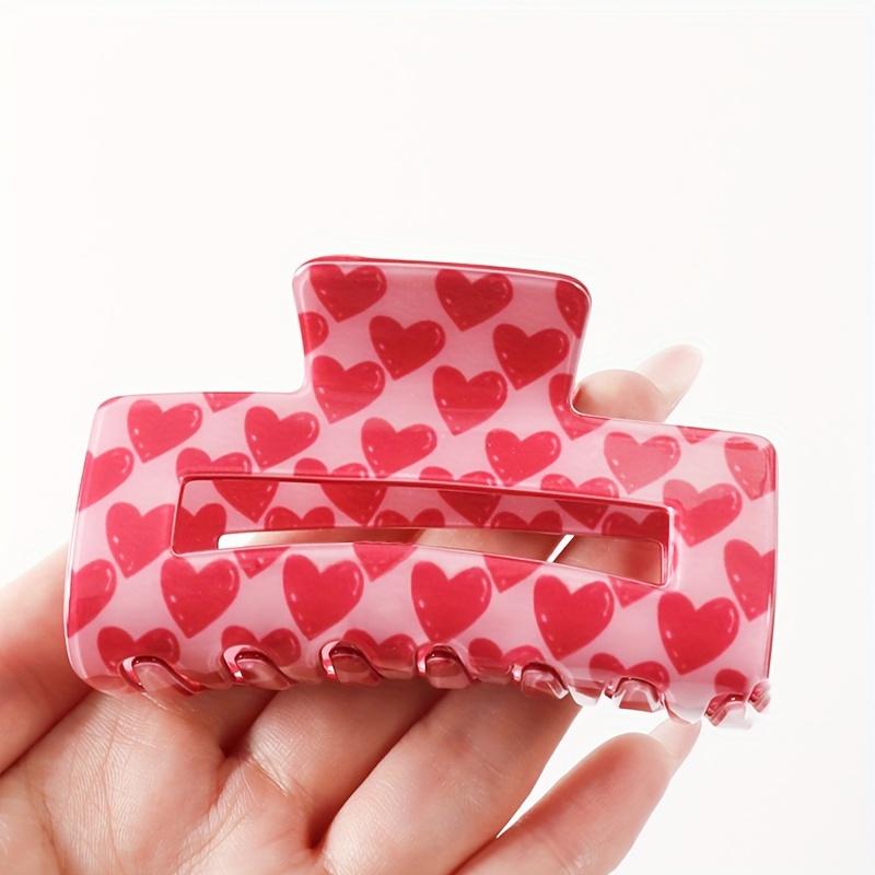 Lovely Love Print Hair Clips for Hair Decoration Ponytail Holder Women Hair Accessories Hair Clips for Party Costume Accessories