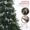 Snowy Christmas Tree with 850 Branches and Sectional Design, in Plastic and Steel, Ø110x180 cm, Green
