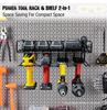 Wall-Mounted Electric Drill Charging Station and Tool Organizer