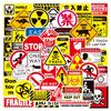sanyuexiaozai Waterproof Decal for Laptop Motorcycle Snowboard Car Warning Stickers, DIY Decoration, Pack of 100