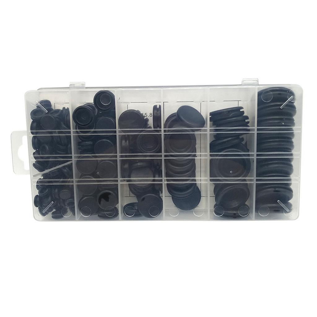 170Pcs Rubber Grommets Assortment Firewall Hole Plug Electrical Wire Gasket Set