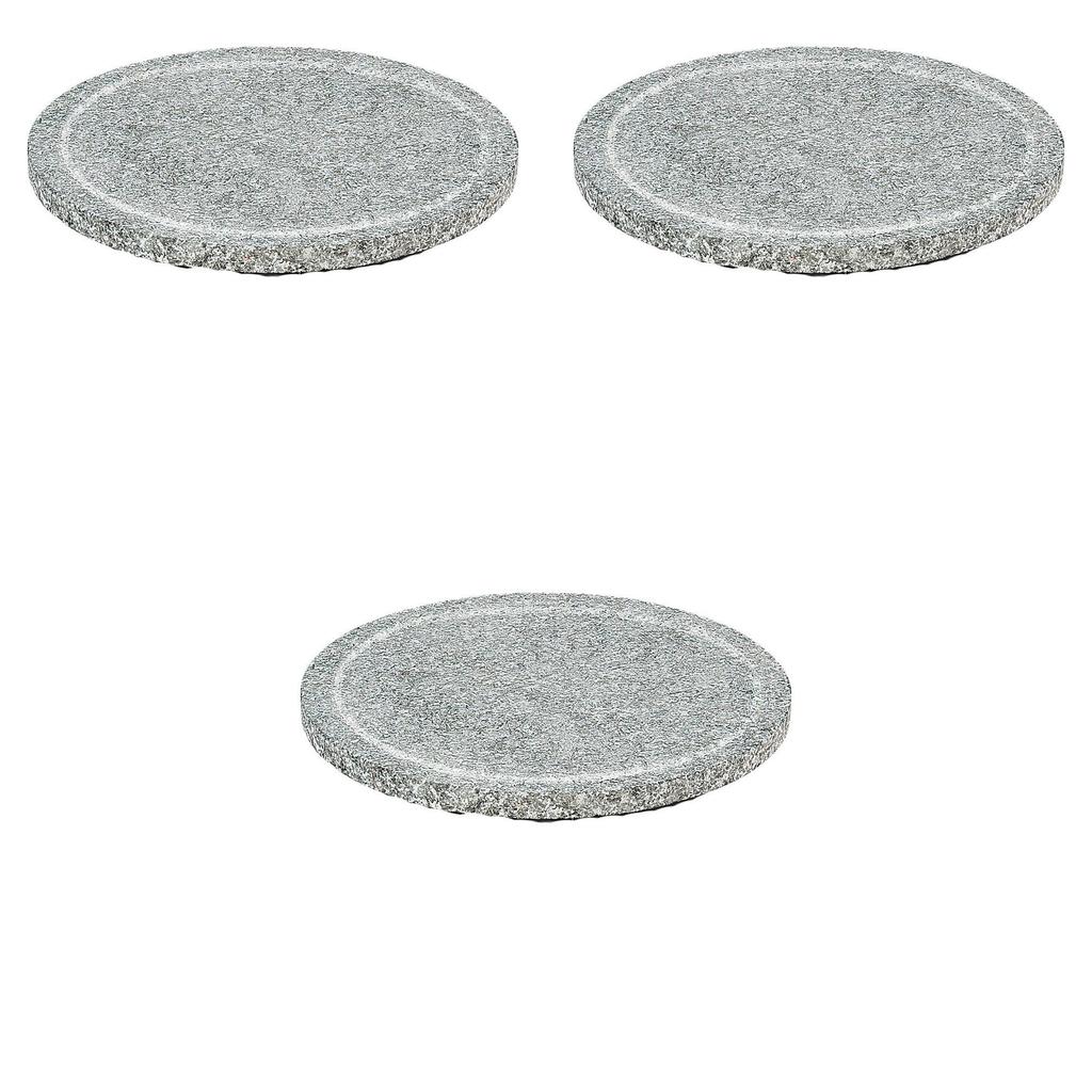 Set of 3 18cm Round Stone Grill Plates X Steak Firebox and Base Plate Sold Made In Setomonohonpo [18 1cm] Plates, Stone, Stove, Separately, Korea,