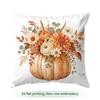 Fall Pumpkin Floral Throw Pillow Covers 4 Pcs Set Autumn Harvest Cushion Case Home Decor Sofa Couch Bed Thanksgiving