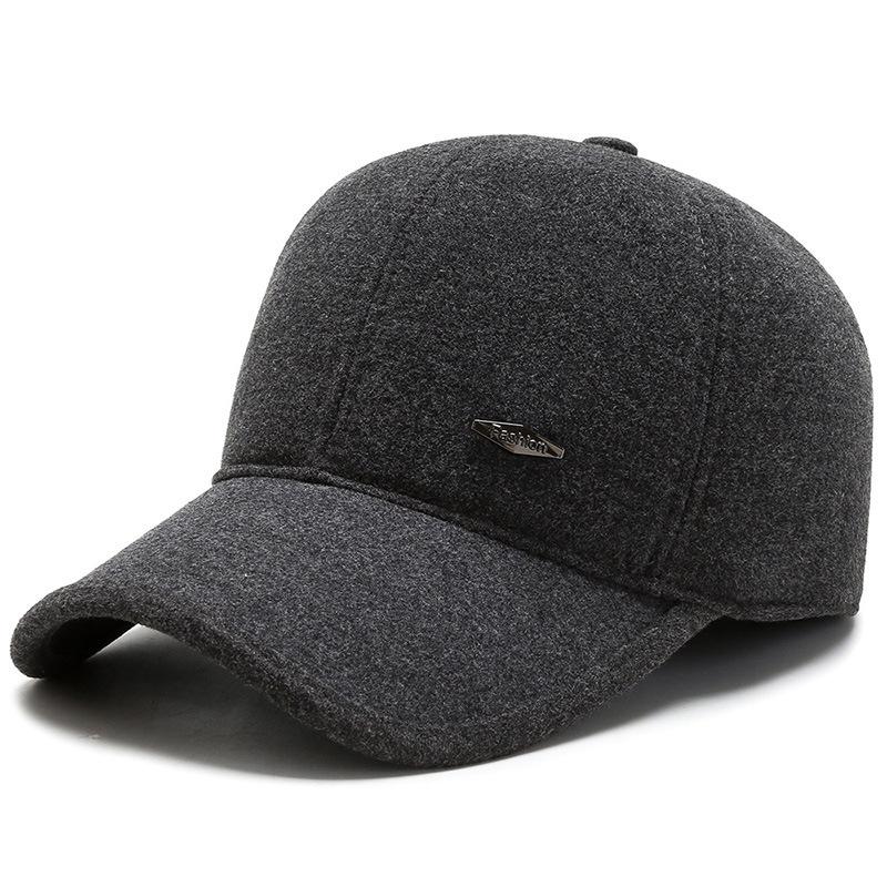 Warm Baeball Cap Elderly Ear Protection Dad Hat Old  Winter Cotton Hat For Middle Aged Dad And Grandpa Adjustable