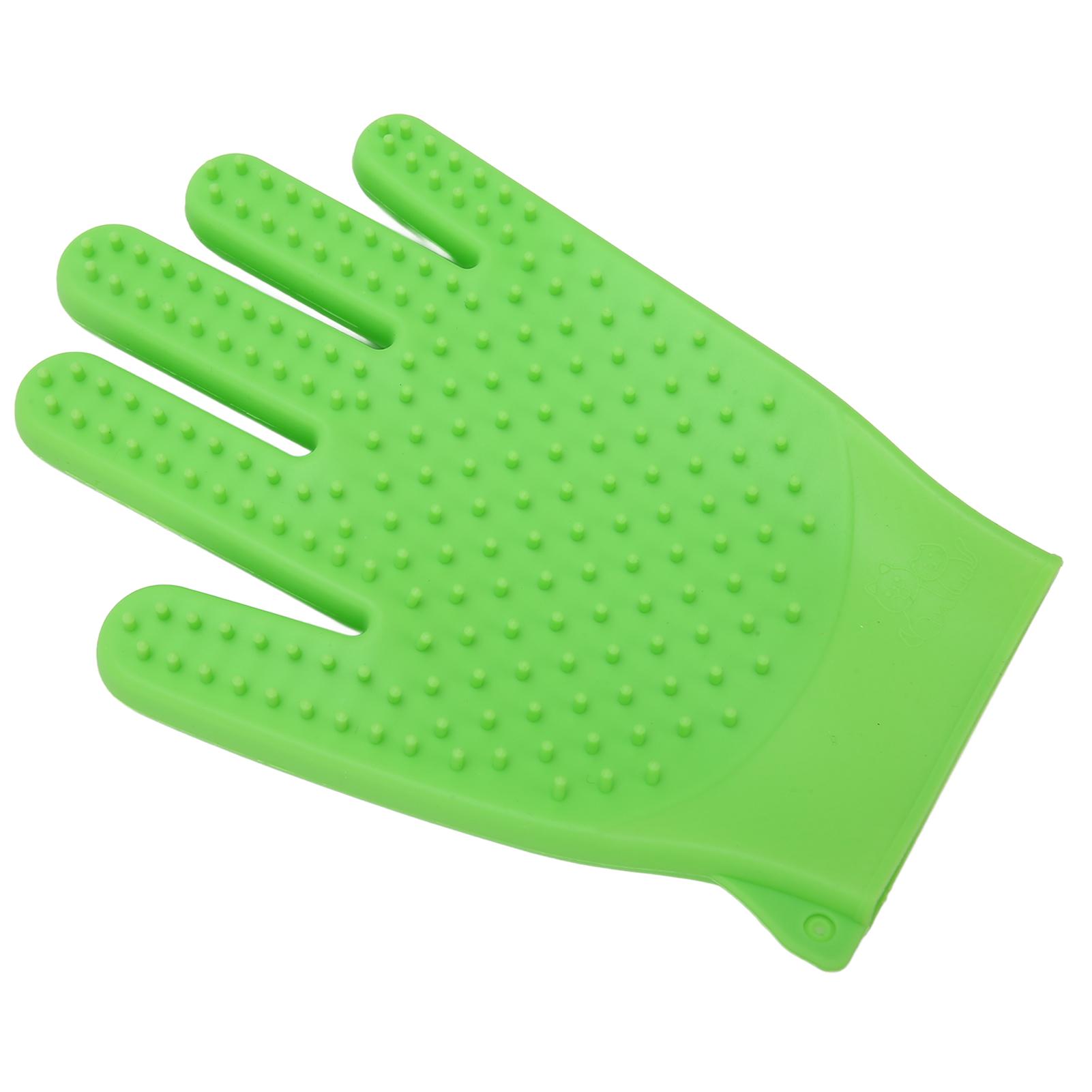Pet Grooming Glove Silicone Double Sided Fast Frothing   Cat Hair Removal Glove for   and Short Hair
