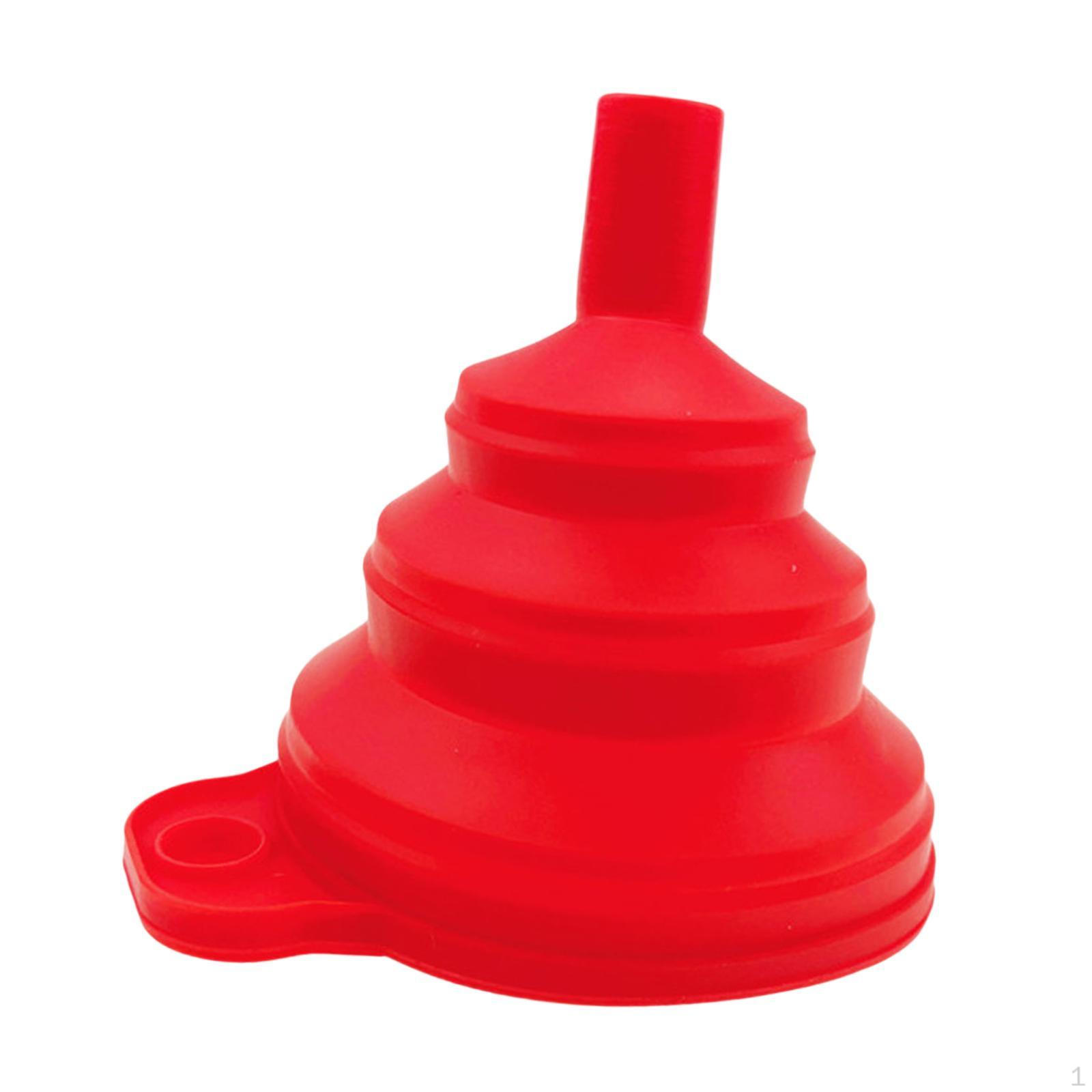 

Гибкая силиконовая воронка для легкого переливания жидкости красный