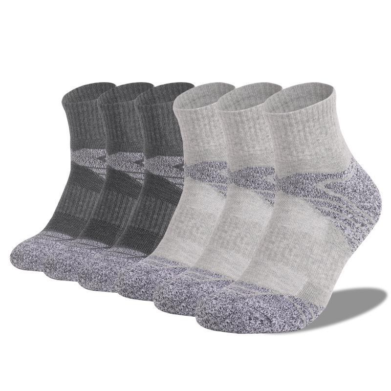 3/6 Pairs Outdoor Sport Socks Performance Thick Cushion Sweat-absorbent Compression Running Mountaineering Walking Crew Sock