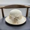 202603-yuanx ins chic summer Feather glitter natural plant fiber grass lace flower holiday leisure lady bucket cap women sun hat