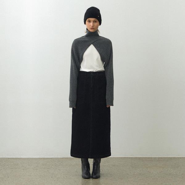 Atelier Nine Greed Velvet Denim Skirt(Sk-4970)