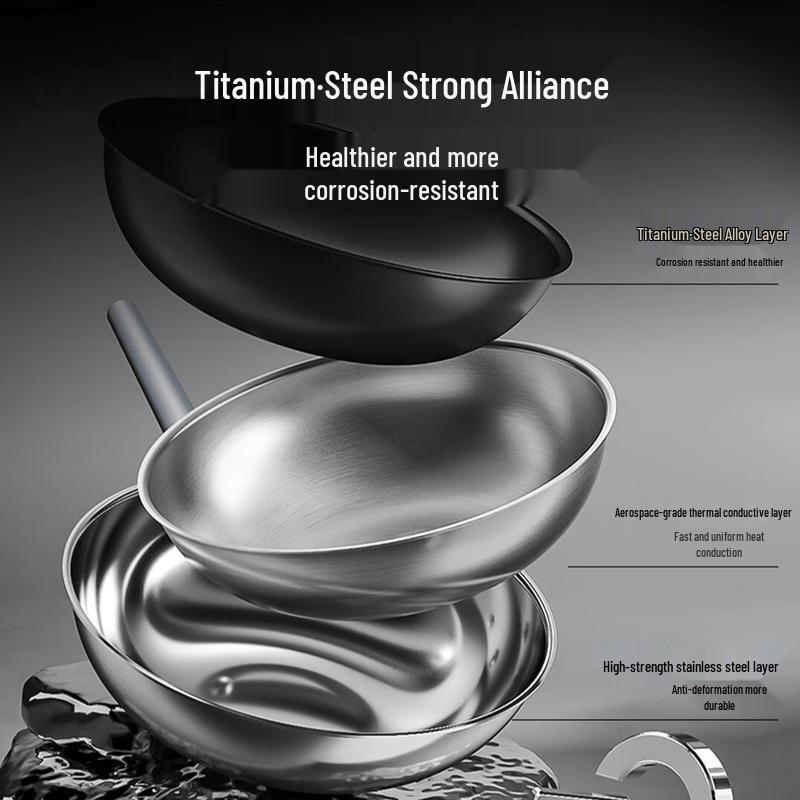 Sanhe Titanium Alloy Biomimetic Non-Stick Wok