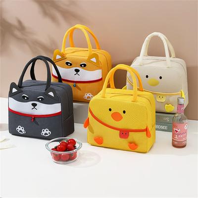 Desenho animado fofo lancheira isolada kawaii lancheira portátil estudante crianças escola bolsa de armazenamento térmico piquenique bento sacolas de comida