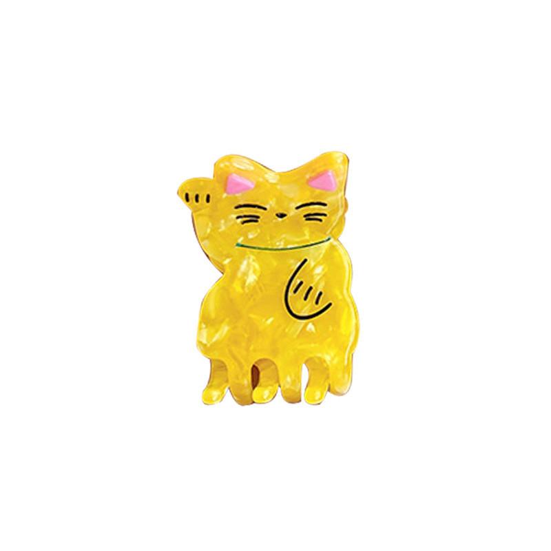 Charming Lucky Cat Hair Claw Clip Beautifully Crafted 2.8cm Cute Animal Hair Accessory