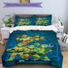 3pcs Turtles, Party Bedding Set: Perfect for Bedroom or Guest Room. Soft and Comfortable with No Core Included yy251031073