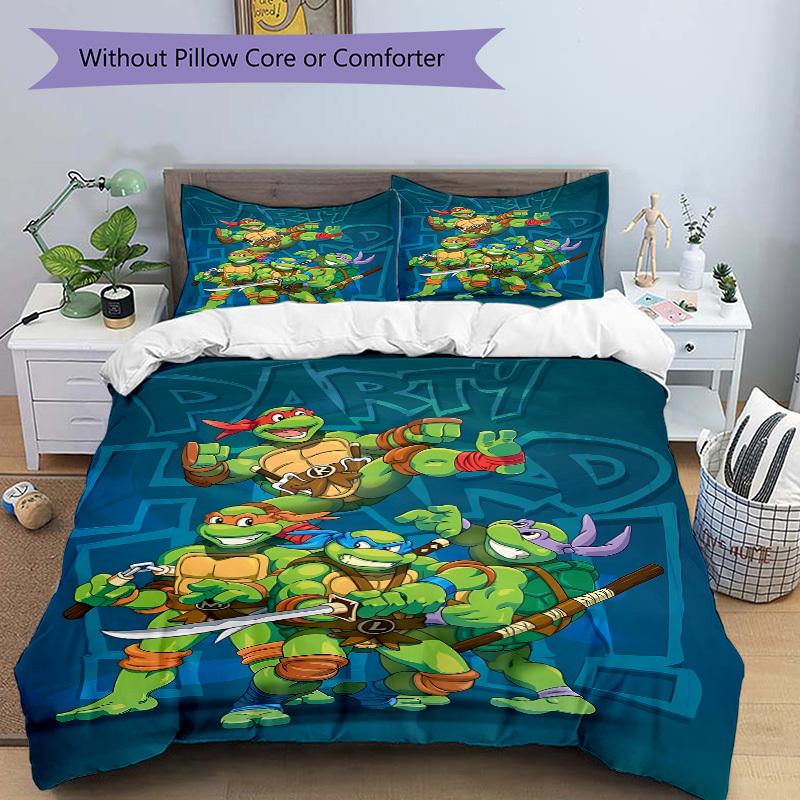 3pcs Turtles, Party Bedding Set: Perfect for Bedroom or Guest Room. Soft and Comfortable with No Core Included yy251031073