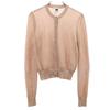 Long Sleeve Knit Cardigan 40 Pink Beige Women Used