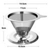 Reusable Double Layer 304 Stainless Steel Coffee Filter Holder Pour Over Coffees Dripper Mesh Coffee Tea Filter Basket Tools