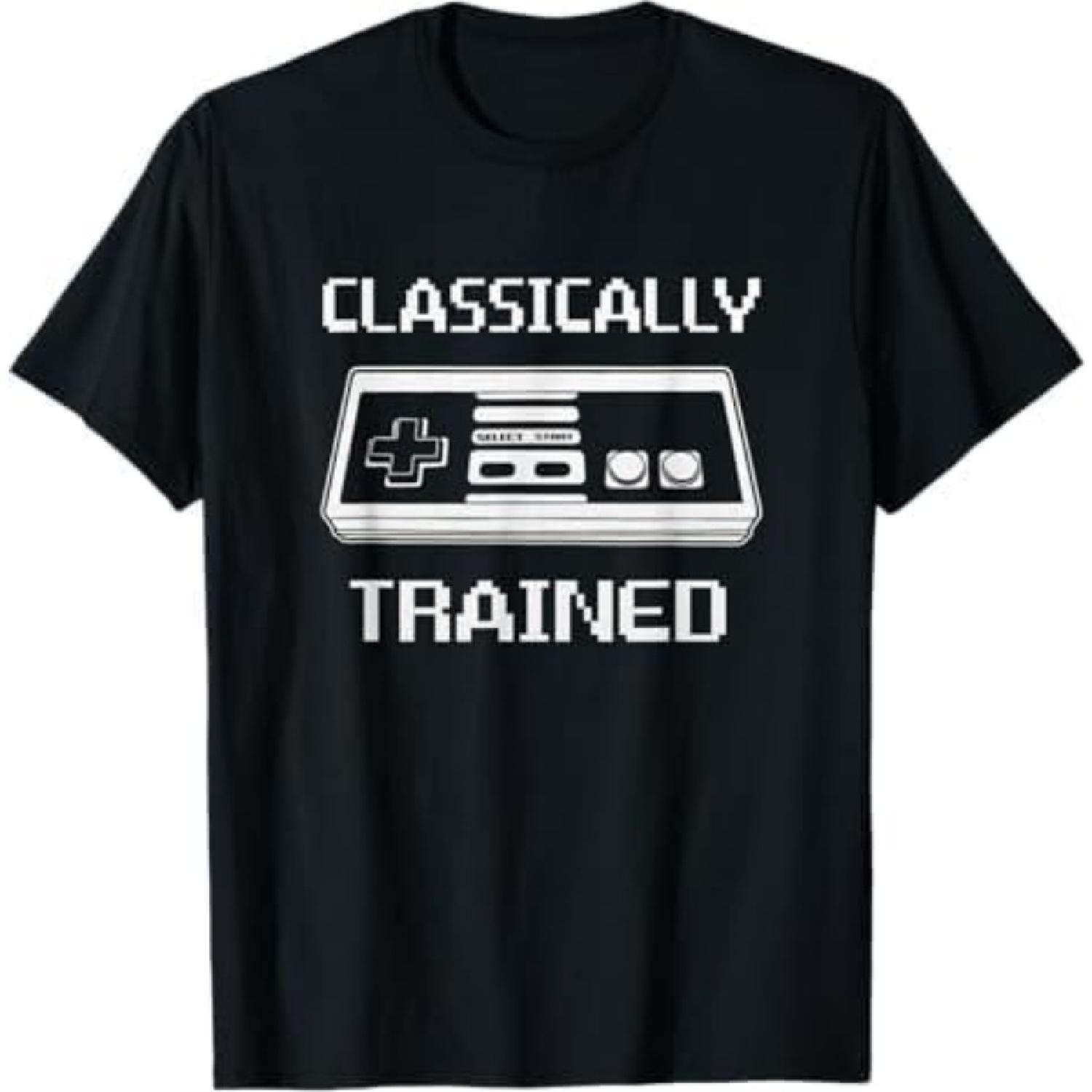 Classically Trained T-Shirt Video Gamer T-Shirt PNCAAPT Black S