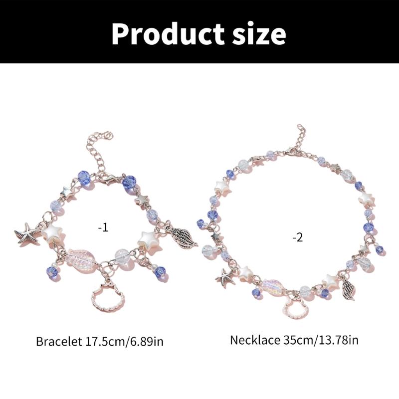 Handmade Crystal Beaded Necklace/Bracelet Stylish Colorful Bead Accessory Fashionable Jewelry for Girls and Women