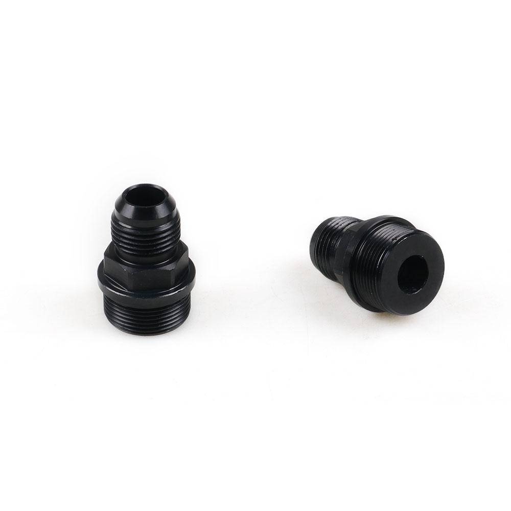 Rear Block Breather Fittings And Plug Black For Honda Acura B16 B18C Catch Can M28 To 10AN