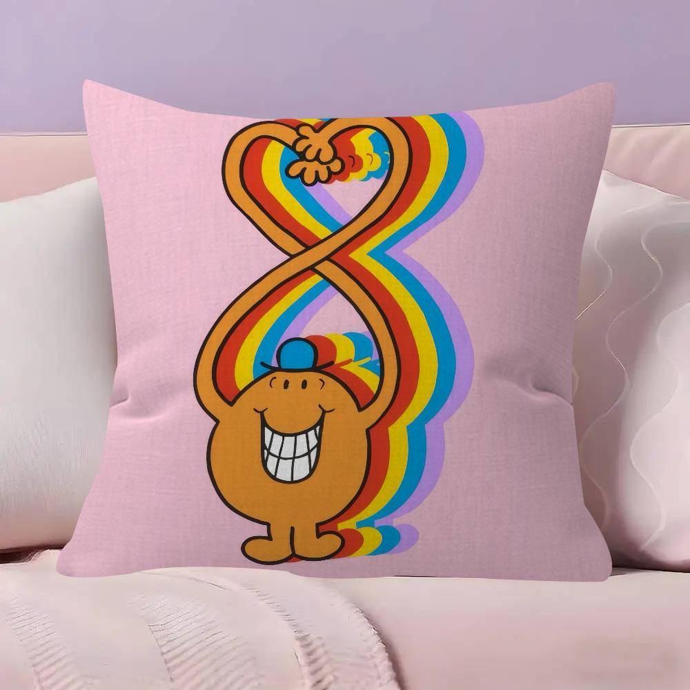 MrMen And LLittle MMiss Cushion  Cushion Cover Pillowcase Upholstery Sofa Throw Pillow Home Decor Pillowcas