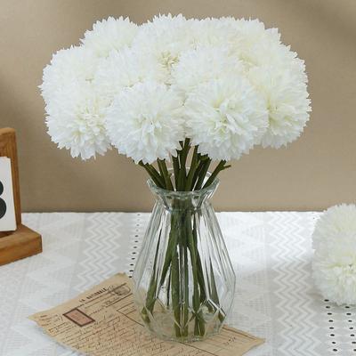 5Pcs Artificial Dandelion Flowers Fake Hydrangea Bouquet for Home Room Vase Decor Garden Party Wedding Bridal Christmas Ornament