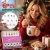 Snowman Coffee Spoon Set Stainless Steel Dessert Spoons New Christmas Teaspoons  Holiday Decoration