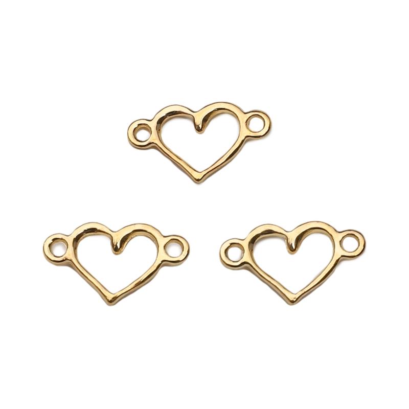 

14x8 мм 20 шт./пакет Сплав Полое Сердце Двойное Отверстие Аксессуары DIY Браслет Ожерелье Серьги Изготовление Ювелирных Изделий 14x8mm 20pcs/bag