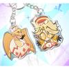 Acrylic Key Buckle for Alastor Lucifer Charlie Vox Adam The Exorcist Anime Cartoons Acrylic Key Chain Student Backpack Pendant