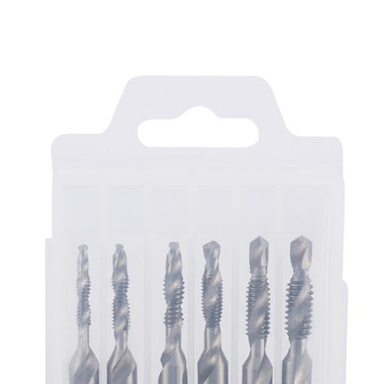 6Pcs/Set Tap Drill Bit Strong Toughness High Efficiency Wear-resistant Multifunctional Hexagon Tile Drill Bit for Plastic