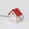 And Nostalgic Clock Lamp by GLIM HOUSE Gentle, Warm, House-shaped (RED) #25155