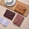Multi-card Slot Envelope Short Wallet Korean Style Small Purse Bag PU Leather Wallet  Girls