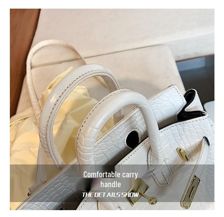 Σικ Γυναικεία Τσάντα Kelly με Μοτίβο Κροκόδειλου - Στυλάτος Ευρωπαϊκός & Αμερικανικός Σχεδιασμός