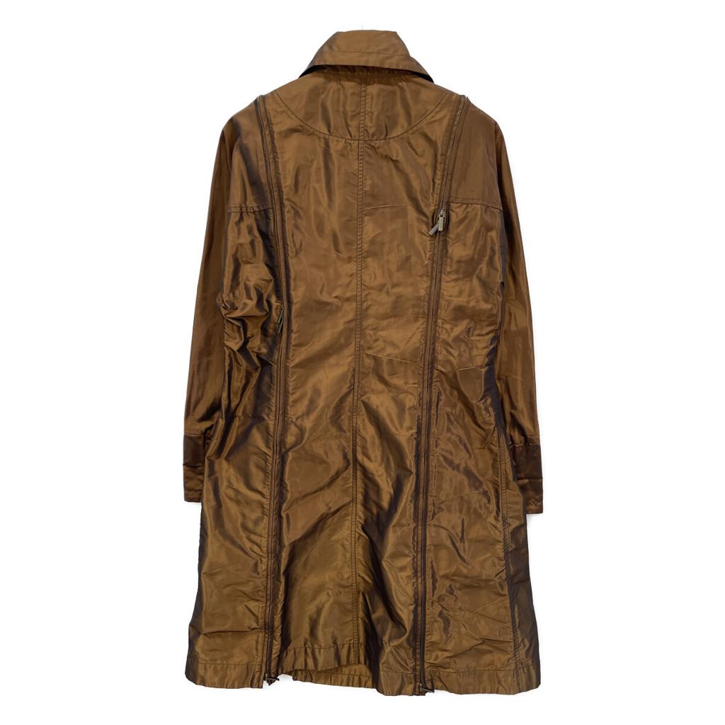 ISSEY MIYAKE IM33FA510 Bronze Metallic Color Zipper Design Trench Coat Coat 3 bronzeUsed
