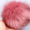 15cm New Pom Women Fur Pompom Imitation Knitted Hat Skullie