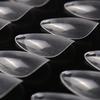 240PCS Short Almond Nail Tips Soft Gel Pre-Shaped Acrylic Nail Tips Half Matte Full Cover Nail Tips Clear Gelly Press On Nail