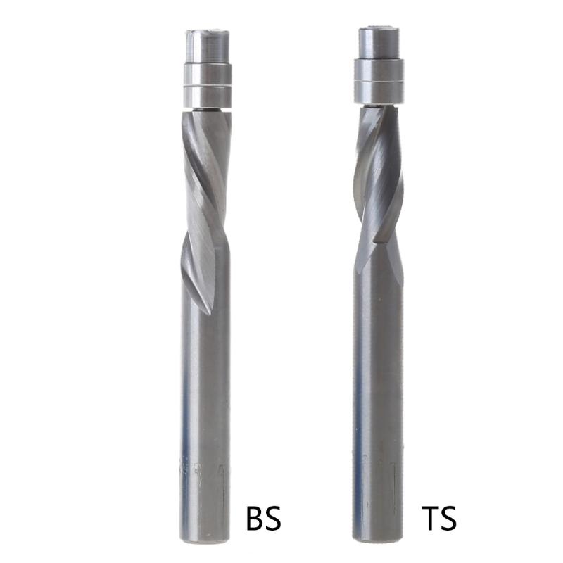 1PC Shank Flush Trim Solid Carbides Spirals Top Bearing Router Bit UP/Down Cut End Mill Bit Face Wood Milling Cutter
