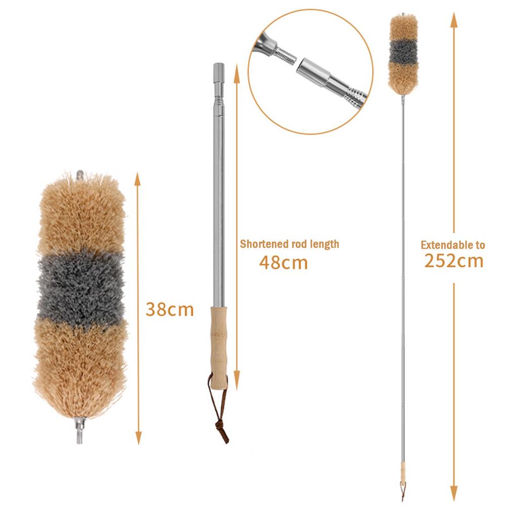 Scalable Duster Brsuh Spider Web Dusting Chenille Ceiling Stair Dust Corner Remover Household Cleaning Home Telescopic Tool
