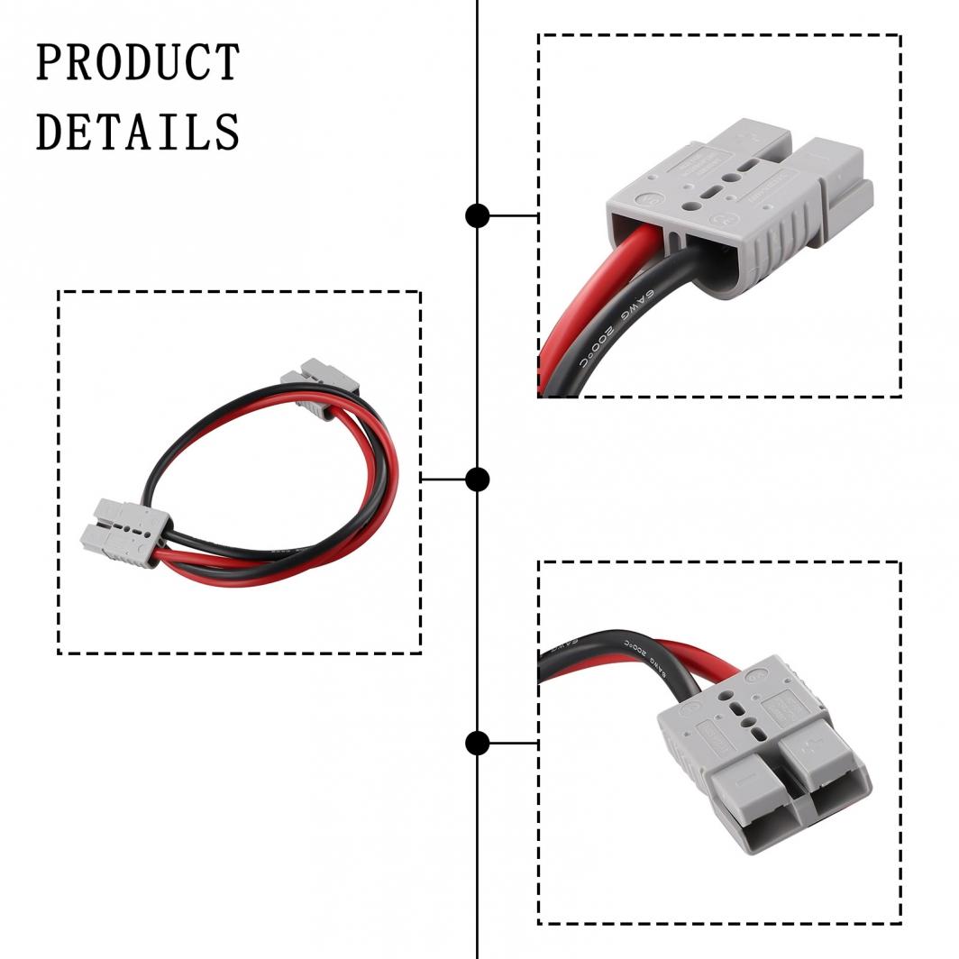 

Charging Cable 600V Battery Charging Connector Copper Silver 30cm
