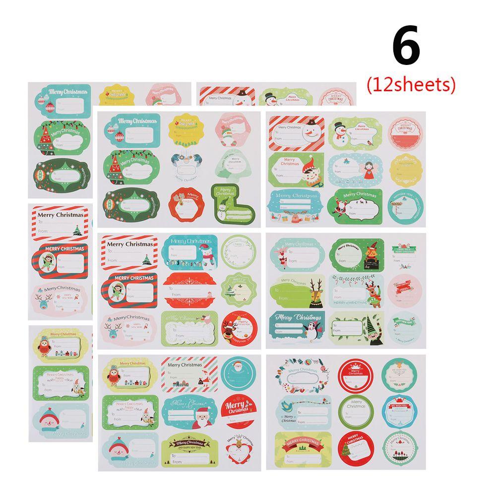 

Package Sealing Self Adhesive Xmas Ornament Package Label Gift Paper Sticker Merry Christmas 6