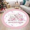 Cute Little Bear Cartoon Animal Pattern Round Carpet Mat Rug Soft Non Slip Floor Mat for Living Room Bedroom Home Decoration