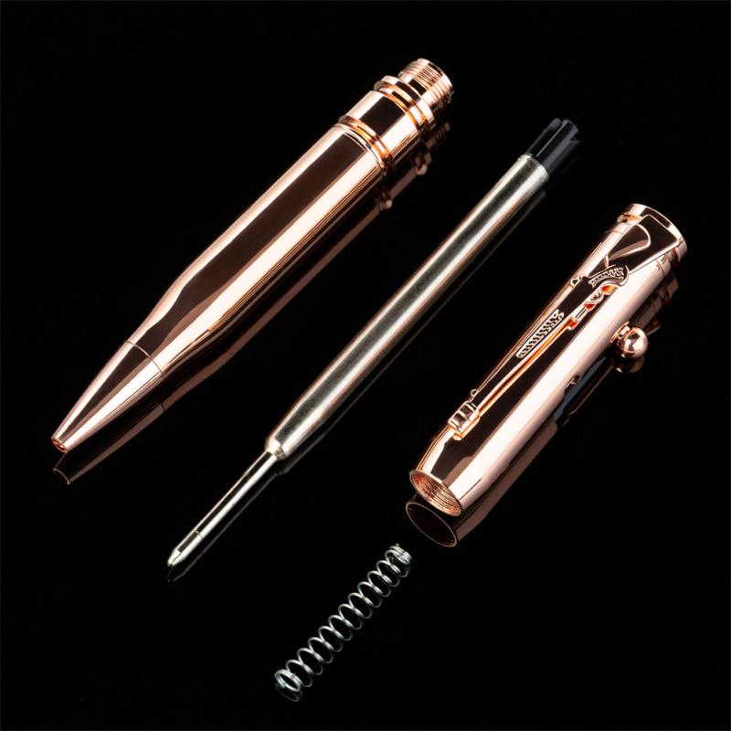 Stylo à Bille Boulon 2ème Amendement - Fait Main, Finition Dorée, Neuf