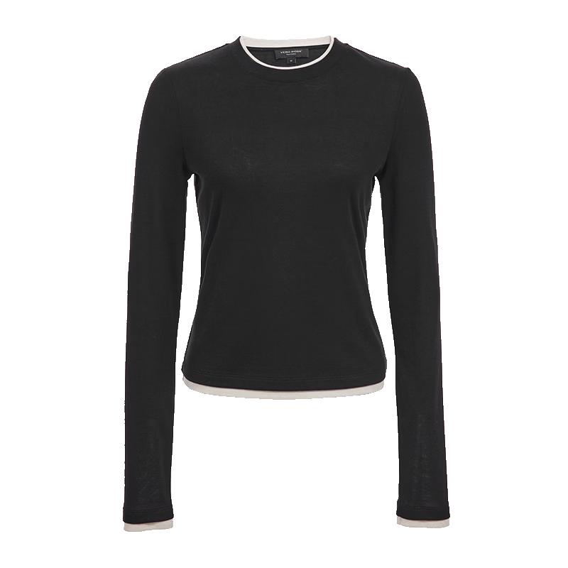 VEROMODA Women s Colorblock Lyocell Blend Knit Top XS