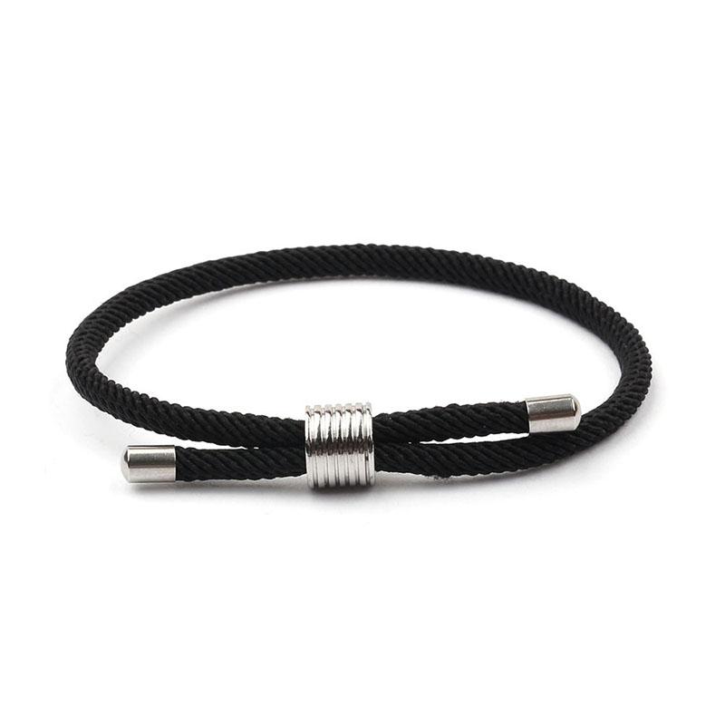 

Trendy Red Thread Bracelet For Men Women Adjustable Lucky Braslet For Lovers Minimalist Umbrella Rope Braclet Pulseira Bileklik чёрный