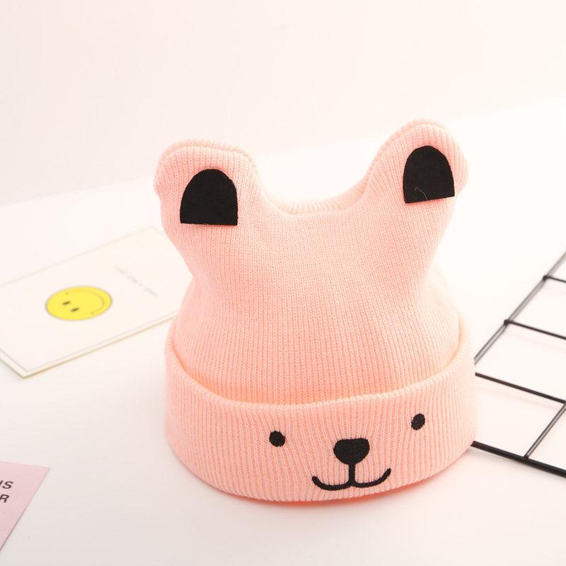 Spring Autumn Baby Hat for Boys Girls Knitted Cap Baby 3D Cartoon Hat  Winter Warm Solid Color Children Hat